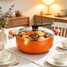 Large Capacity Gallon Enameled Cast Iron| Non-Stick Pan-Handle Cover. Home. Kitchen. Outdoors. Commercial Pot Cooking Tools (Various Stoves. Stew. Cook. Stew. Soup. Steam. Stir-Fry. Fried) Iron Pan - View 11