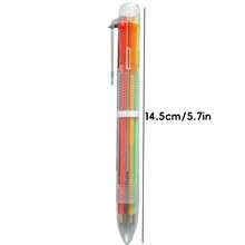 1 chiếc/10 chiếc/30 chiếc Bút bi hoạt hình dễ thương nhiều màu sắc, bút bi bấm đa chức năng nhiều màu sắc cá nhân hóa, mực dầu, văn phòng phẩm, 6 màu - Nhiều màu - Xem 2