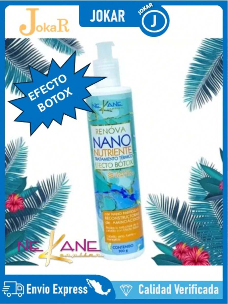 Nekane Nano Nutrient Heat Treatment Effect Hair Treatment 300ml Eliminates Frizz, Seals Split Ends, Activated By Heat, Strengthens The Hair Strand, Repairs The Structure Of Your Hair, Strong And Manageable Hair, Strengthens The Hair Strand. - 奈米營養素 - 查看 1