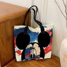 Túi đeo vai bằng vải canvas họa tiết hoạt hình Disney dễ thương, túi thời trang đa năng tiện dụng cho học sinh. - Xem 6