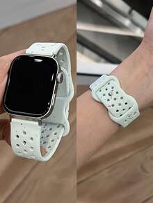 1条女士运动硅胶表带，适用于华为Watch Fit 1/Fit 2/Fit 3/Fit 4/Fit 4Pro腕带 - 淡薄荷 - 查看 7