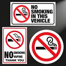 10/20pcs/Pack, 3-Inch No Smoking Sign PVC Stickers, 3x3 Inches, Suitable For Home, Business, Office And Restaurant, Indoor And Outdoor Use, Create A Smoke-Free Environment School Supplies - Creative Stickers - View 4