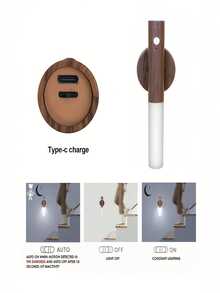 1pc - Smart Wall Light, Magnetic Installation, No Drilling Required USB Charging, 3 Dimming Levels. Suitable For Wardrobe, Stairs, Cabinet, Corridor, Bedroom, Bathroom, Daily Home Use, Christmas Decor And Ambient Lighting. - Portable - View 7