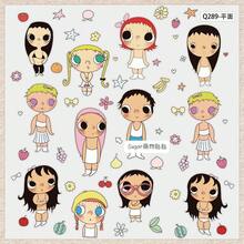 可爱卡通玉石复古日系创意贴纸，高品质DIY装饰贴纸，适用于相机、手账、手机 - 彩色 - 查看 5