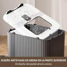 Cat Litter Box - Gray White - View 8