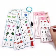 15pcs Colorful Math Game Cards, Children's Diary, Journal And Notebook, Dry Erase Fraction Line Cards Practice Cards With 2 Pens, Fraction Cards, Reusable, Flashcards For Math Fraction Learning, Boys Girls Education, Ideal For Homeschooling. Perfect For Learning Math, Teacher Supplies, Homeschool, Children Learning Gift, Holiday Gift, Christmas Stocking Stuffer - Multicolor - View 5