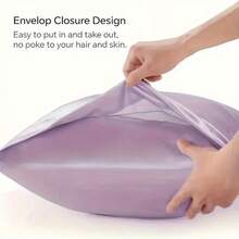 2pcs Silk Pillowcase, Satin Finish Hair Care Pillowcase, Comfortable Pillowcase Suitable For Home Decor - Purple - View 5