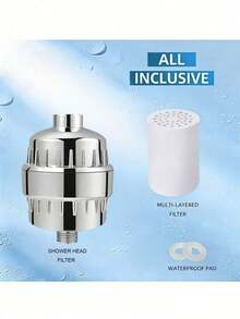 High Output Rain Shower Head And Hard Water Filter, Bathroom Soft Water Shower Head, 20-Stage Shower Filter To Remove Chlorine And Harmful Substances - A - View 9