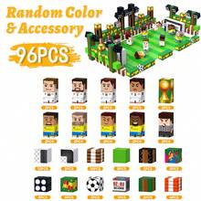 Ensemble de blocs de construction à thème sportif, 2CM-96PCS DIY Football & Basketball & Football américain & Volleyball de plage Jouet d'assemblage de scène, Blocs d'empilage éducatifs pour enfants - Multicolore - Voir 10
