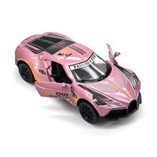 Coche de juguete de aleación con resorte para niños, coche de carreras realista, artículo coleccionable, regalo. - Rosa - Ver 6