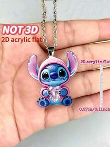 1 Dây chuyền Disney, Acrylic 2D, Dây đeo áo len thời trang, Món quà cổ điển cho tiệc sinh nhật (Dây chuyền ngẫu nhiên) - Nhiều màu - Xem 1