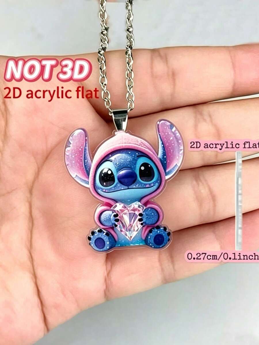 1 Dây chuyền Disney, Acrylic 2D, Dây đeo áo len thời trang, Món quà cổ điển cho tiệc sinh nhật (Dây chuyền ngẫu nhiên) - Nhiều màu - Xem 1