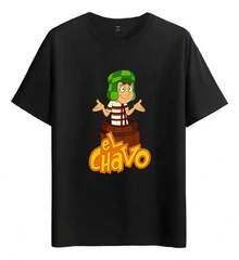 Muscle Freaks T-Shirt, El Chavo Cartoon Style Character - 黑色 - 查看 6