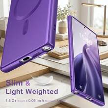 1个紫色奢华磁吸手机壳，兼容三星Galaxy S26 Ultra/S26 Plus/S26/S26 Edge/A57/A37/S24/S25/S22/S23 Ultra Plus/S20/S21 FE/Note 20/A35/A55/A05/A15，软TPU材质，也兼容 17/Air/16/E/15/14/13/12/11 Pro Max Plus - 深紫色 - 查看 7