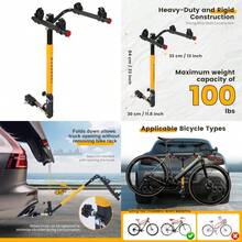 MAXXHAUL 50025 - Soporte para 2 Bicicletas montado en Enganche Capacidad de 45 kg - Negro - Ver 1