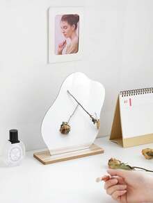 4 buc. oglinzi de machiaj cu formă asimetrică, oglinzi recuzită pentru fotografii, decor DIY pentru styling, ornament de birou, oglindă acrilică, recuzită fotografică, potrivite pentru birou, decor accesorii baie, dormitor, accesorii toaletă - Multicolor - Vizualizare 9