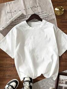 Plus Size T-Shirts - White - View 3