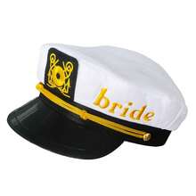 Velo de novia con gorra de marinero para mujer, gorra de novia de estilo militar marino, gorra de marinero de novia para boda, fiesta o festival - Multicolor - Ver 8