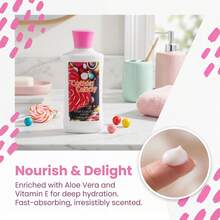 Vital Luxury ® (Sweet And Marshmallow Aroma) 10FL.OZ/295ML Body Lotion, Rich In Aloe Vera And Vitamin E, Daily Moisturizing Cream And Body Lotion, Suitable For Men And Women, Wedding Season, Graduation Season Travel Gifts - 棉花糖 - 查看 5