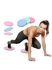 1 Pair Of New Home Core Training Sliders For Pilates, Yoga, And Fitness Thigh And Limb Sliding Pad For Limb Coordination - Multicolor - View 5
