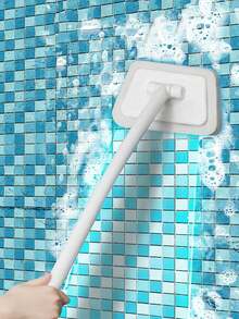 4pcs Bathroom Cleaning Brush Set, Detachable Long Handle With Replaceable Sponge Brush Head, Durable Plastic Material Multi-Purpose Scrub Brush, Effortless Cleaning Tool For Floor, Wall, Bathtub, Tile, Glass, Window, Suitable For Home, Bedroom, Kitchen, Bathroom, Balcony, Indoor & Outdoor, Ideal Gift For Birthday, Graduation, Mother's Day, Father's Day, New Year, Summer Holiday - Multicolor - View 7