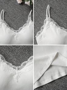 Áo lót ren Pháp có đệm ngực, áo lót gợi cảm cho nữ, kiểu dáng thường ngày mùa xuân/hè. - trắng - Xem 7