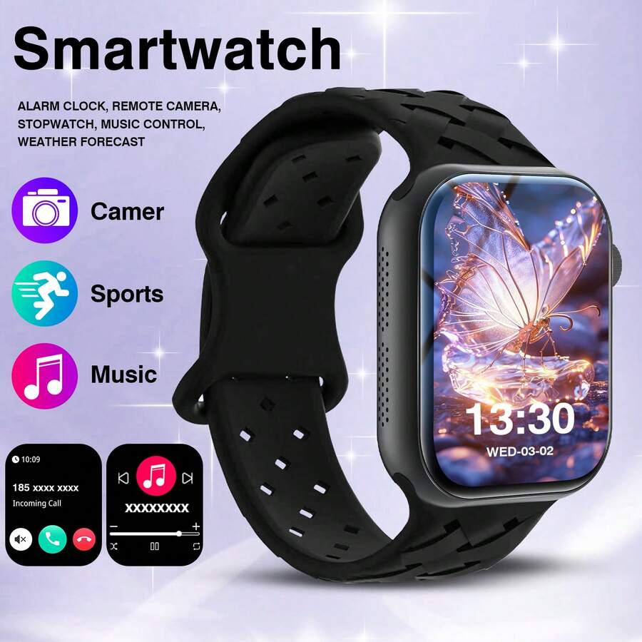 2.01 Inch HD Touch Screen Smart Watch - Wireless Calling, Camera, Music Control | Compatible With Android/IOS, Unisex, Customizable Dial, Alarm And Call/Message Reminder - Multicolor - View 1