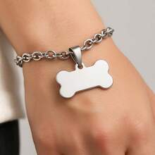 8Packs Stains Steel Dog ID Tags  Pe Bone S Blank Engrang Tag 40*21mm Anti-Rust Persond Pet ID Pent Durable Pet Name Tags  Ls D And Ca - Silver Color - View 7