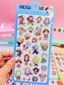 透明闪光一次性贴纸，适用于水瓶、手机壳、DIY防水贴纸、贴纸书、可爱毛绒玩具、绒球滴胶贴纸、封口贴纸、糖果滴胶贴纸、贴纸书、猫咪、可爱毛绒玩具 - 彩色 - 查看 7