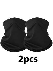 1pc/2pcs Unisex Solid Color Versatile Breathable Sports Face Mask Elastic Sun Protection Headwear, Suitable For Daily Outings, Hiking, Fishing, Etc. - Multicolor - View 13
