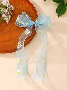 NAIZHU 1 pieza Accesorio de pelo con gran lazo de margarita dulce y primaveral, para uso diario y fiestas de niñas - Multicolor - Ver 11