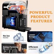 Havato 3-IN-1 Slushie Machine & Digita Smart Frozen Drink Maker, Top Performance & Smart Technology, Family-Size 88oz Capacity, No Ice Needed, 3 Programs, Adjustable Hardness(10), Auto-Clean & LED Display - US A Type Plug(110-127V) - View 6