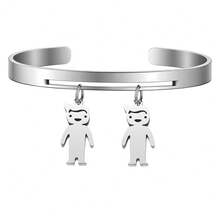 Vòng tay khắc tên theo yêu cầu dành cho nam và nữ, vòng tay bản rộng khắc tên gia đình, vòng tay thép không gỉ cho nam và nữ, quà tặng gia đình, quà tặng Ngày của Mẹ, quà tặng Ngày của Cha, quà tặng cá nhân hóa, trang sức mùa hè, vòng tay nhiều mặt dây chuyền khắc tên theo yêu cầu, vòng tay phụ kiện cho thành viên gia đình, có thể khắc từ 1-3 tên. - Nhiều màu - Xem 25