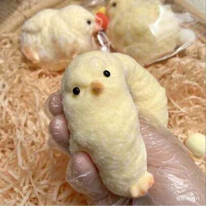 1 pieza Muñeca sensorial de peluche de pollito, muñeca para apretar, textura de malta de rebote lento, muñeca súper suave para apretar para niños y adultos, artículo antiestrés, decoración de escritorio linda, pelota pegajosa para apretar, muñeca refrescante de verano, aperitivo para fiestas, relleno de caja de regalo, regalo de cumpleaños, muñeca suave para aliviar la ansiedad