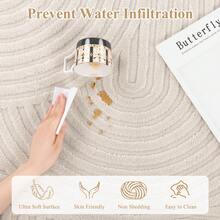 Pauwer Washable Area Rugs For Living Room Modern Beige Solid Color Soft Fluffy Rugs For Bedroom Non Slip Boho Accent Indoor Mat Floor Carpet Cover For Kids Room Dining Room Kitchen Office, Beige - Beige - View 4