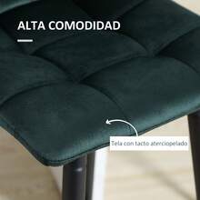HOMCOM Banquetas de bar - Verde - Ver 3