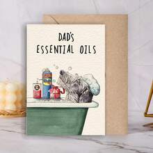 Funny Father's Day Greeting Cards With Envelopes, 1pc Or 6pcs/Set Humorous Dad Jokes & Punny Cards, Cat Dad, Giraffe Designs, Creative Birthday Card For Dad/Husband - View 9