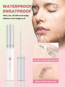 3pcs Eyelash Glue, Natural Invisible After Drying, Strong Adhesive, Suitable For Daily Use, Essential For Travel - White - View 6