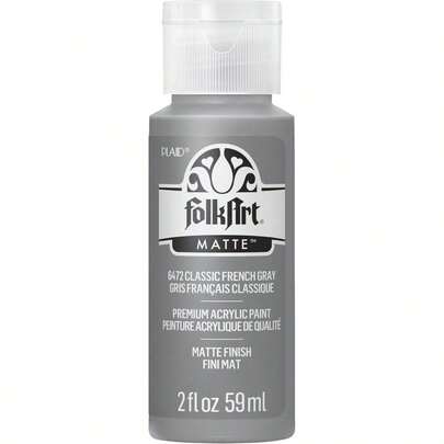 FolkArt Acrylic Paint In Assorted Colors (2 Oz), Classic French Gray