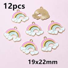 12pcs Rainbow Charms Pendant For DIY Necklace Bracelet Earrings Crafts Jewelry Making Accessories Findings - Rainbow - View 9