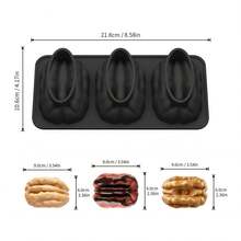 1-Piece 3-Chamber Creative-Shaped Walnut Cake Mold For DIY Nut Walnut Mousse Cake, Chocolate, And Dessert Making, Reusable - View 6
