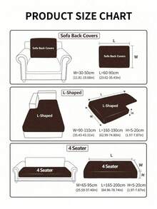 1 cái bọc đệm ghế sofa co giãn in họa tiết, bọc ghế sofa hình chữ L, bọc tựa lưng sofa độc lập, bảo vệ đồ nội thất, bọc đệm sofa co giãn, bọc sofa 3 chỗ, bọc sofa 2 chỗ - Cà phê đen - Xem 7