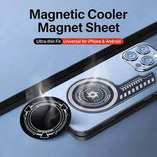 New Magnetic Phone Cooling Pad, Heat Dissipation Sticker Suitable For Gaming Cooling Fan, Compatible With IPhone, Phones, Phone Holder - Multicolor - View 9
