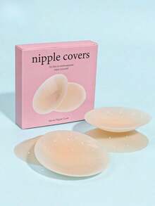 Women's Solid Box Breathable Nipple Covers, Invisible Seamless Pasties, Waterproof Sweatproof Non-Slip Adhesive Bra, Backless Bra Stickers, Reusable Washable Bra Accessories Suitable For Wedding Dress, Sleepwear, Workwear, Swimwear, Dresses, Bikini, Backless Outfits, Sports Bras - 多色的 - 查看 1
