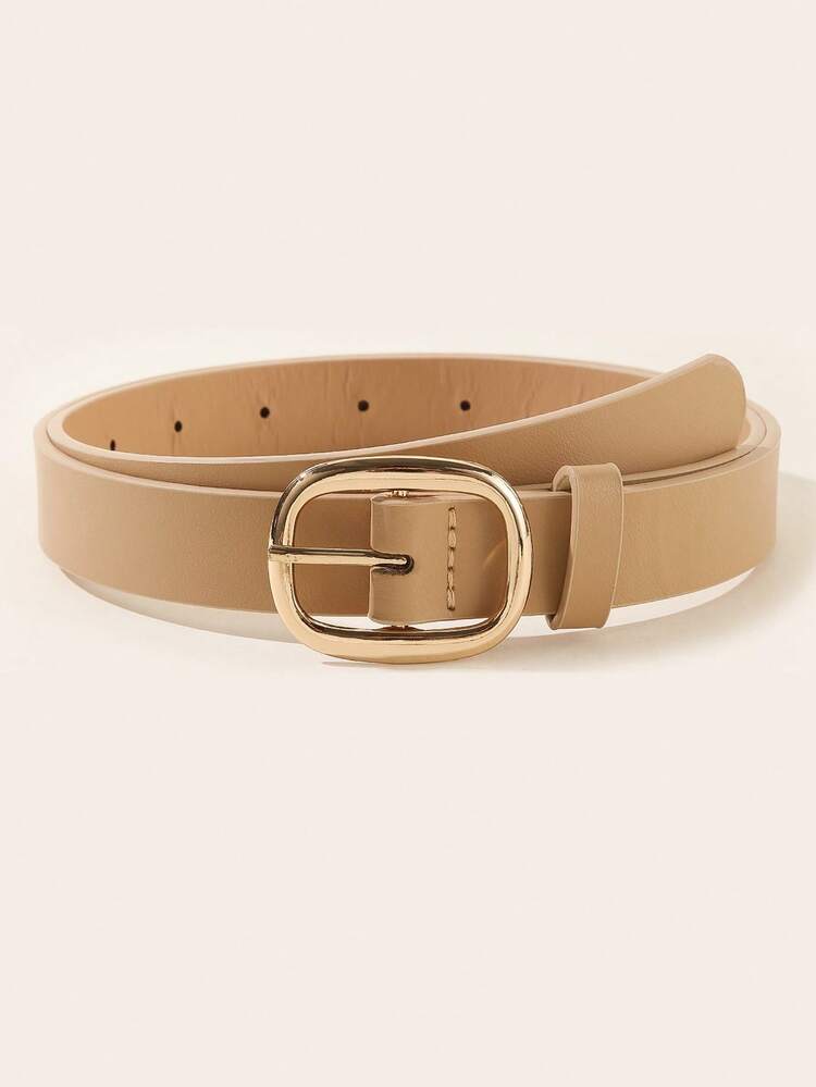 1/2/3pcs Women's Waist Belt, Fashion Minimalist Solid Color Square/Round Buckle Leather Belt, Suitable For Dresses, Jeans, Casual Wear, Waist Decoration - A - View 12