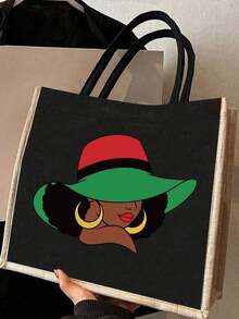 Lightweight Tote Bag Set, Unique Design, Minimalist Large Capacity Shoulder Bag With Portable Cosmetic Bag, Casual Storage Tote, Multi-Functional Shopping Bag - Multicolor - View 5