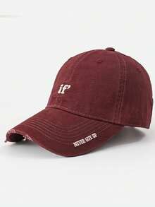 1 pieza Gorra de béisbol versátil y de alta calidad para mujer, con bordado de letra lateral, protección solar de moda, estilo callejero casual y vintage, ala curva, adecuada para vacaciones, playa, ciclismo, días festivos, viajes - A - Ver 10