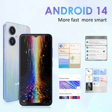 Redbeat D5 Unlocked Smartphone, 6GB RAM 128GB ROM, 6.52" HD+ Display, 5000mAh Battery, Android 14, Dual 4G SIM, 13MP+5MP Dual Camera, Octa-Core Processor, 5GHz WiFi, Bluetooth 5.0 - Gradient Blue - View 7