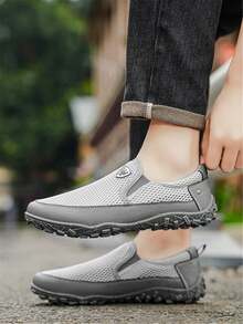 男士乐福鞋，中老年男士鞋，男女通用男士休闲鞋，男士社交鞋，时尚百搭，轻便耐穿，适合所有季节 - 灰色 - 查看 6