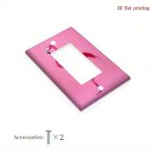 1pc [2D Printed] Decorative Wall Outlet Cover, Pink Flamingo Pattern, Suitable For Home, Office, Kitchen And Bathroom Outlets. No Power Or Battery Required, Fashionable And Durable Design - A - View 8